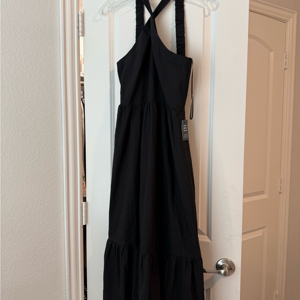 Express Black Halter Maxi Sundress
